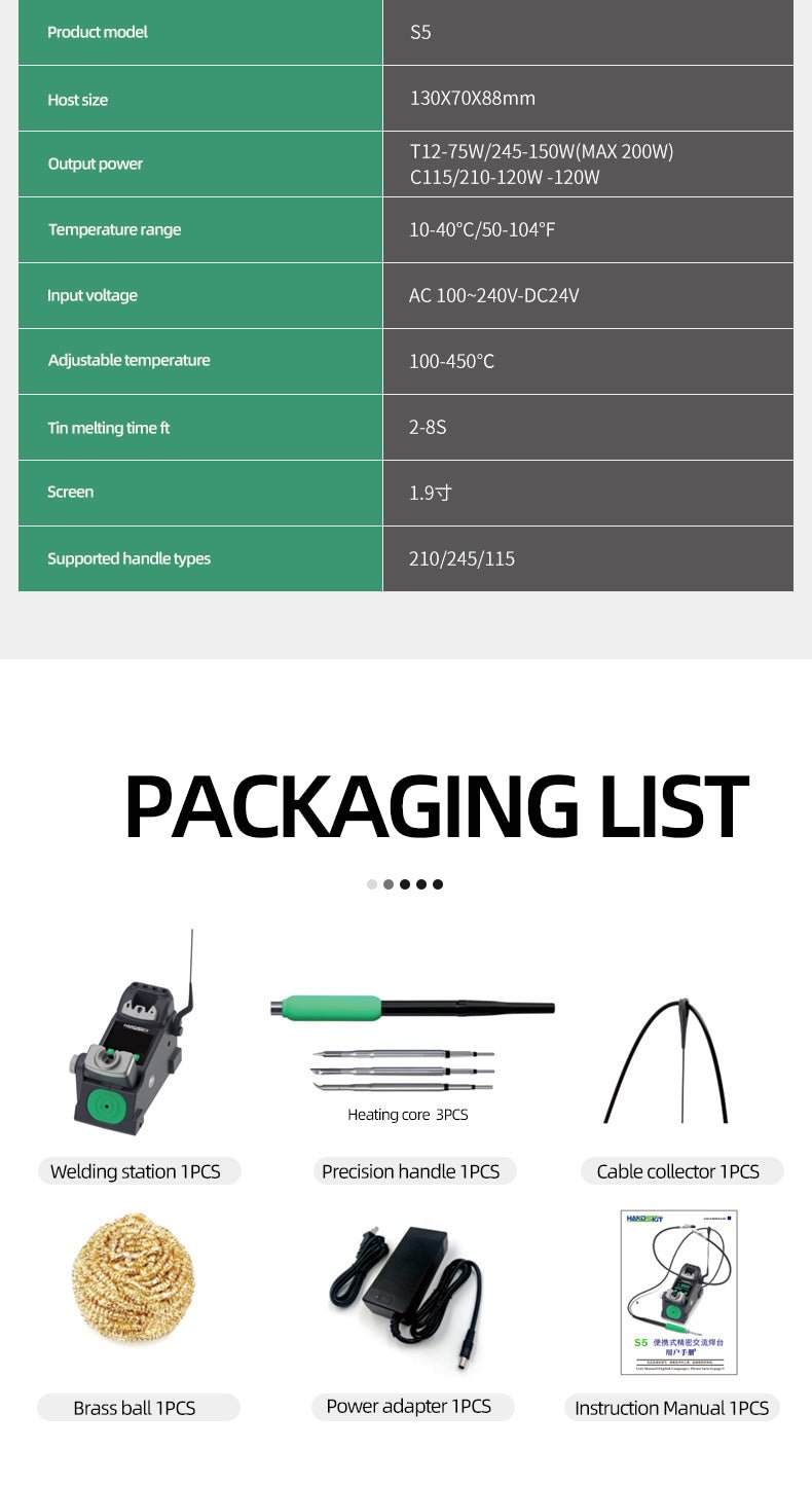 210 SOLDERING STATION-S5 - HANDSKIT