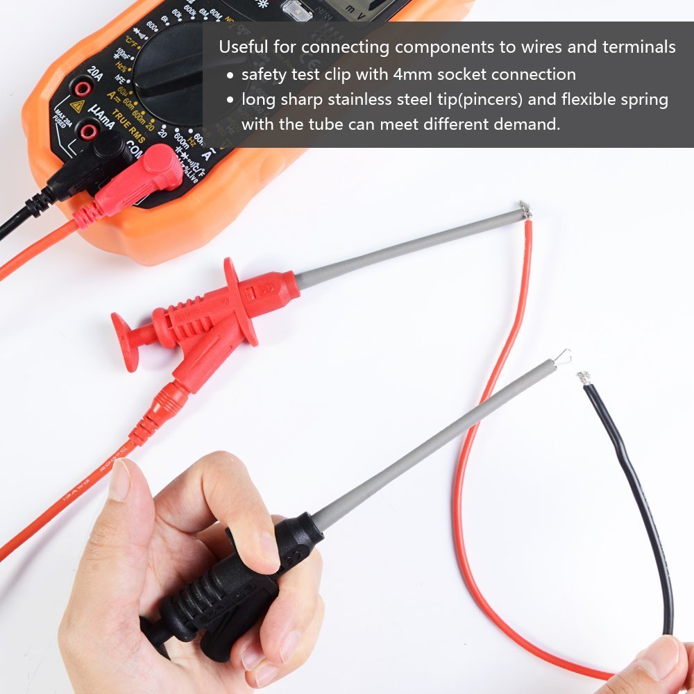 22 in 1 Multimeter Test Leads Set with Electrical Alligator Clips and Soft Silicone Probes - HANDSKIT