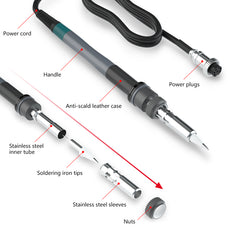 Solder Station OLED Digital Temp Adjust Repair Soldering Iron Equipment Portable Home Electronics Repair Tool Set-203205