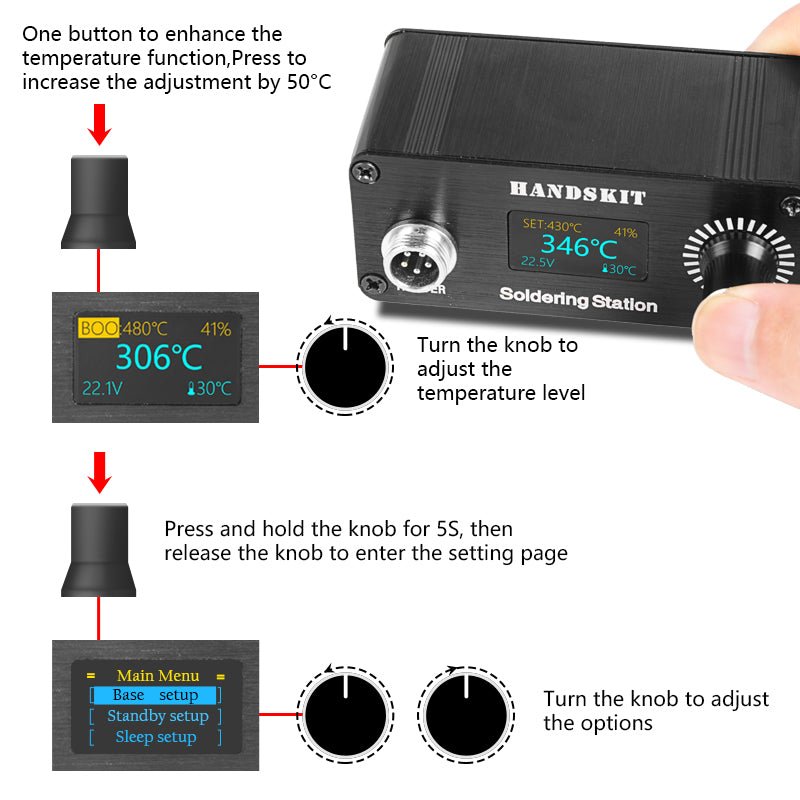 DC SOLDERING STATION-T12D - HANDSKIT
