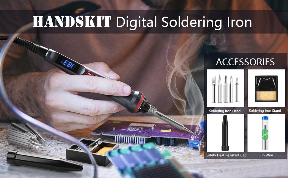 Digital Display Soldering Iron - HANDSKIT