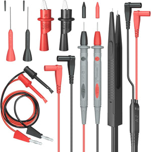 Electrical Multimeter Test Leads Set with Alligator Clips Test Hook Test Probes Lead Professional Kit 1000V 10A CAT.II - HANDSKIT