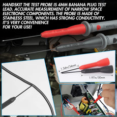 Electrical Multimeter Test Leads Set with Alligator Clips Test Hook Test Probes Lead Professional Kit 1000V 10A CAT.II - HANDSKIT