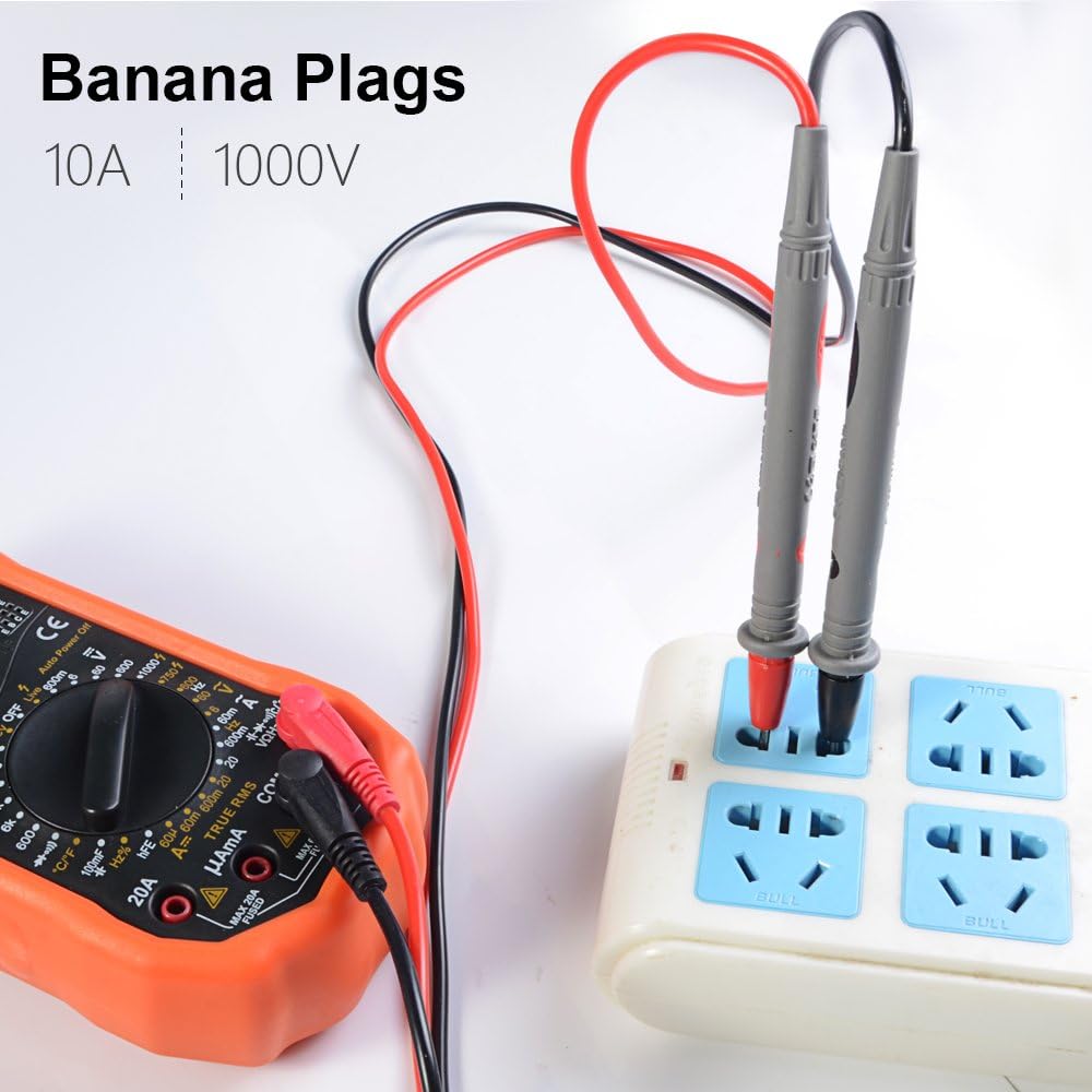 Electrical Multimeter Test Leads Set with Alligator Clips Test Hook Test Probes Lead Professional Kit 1000V 10A CAT.II - HANDSKIT