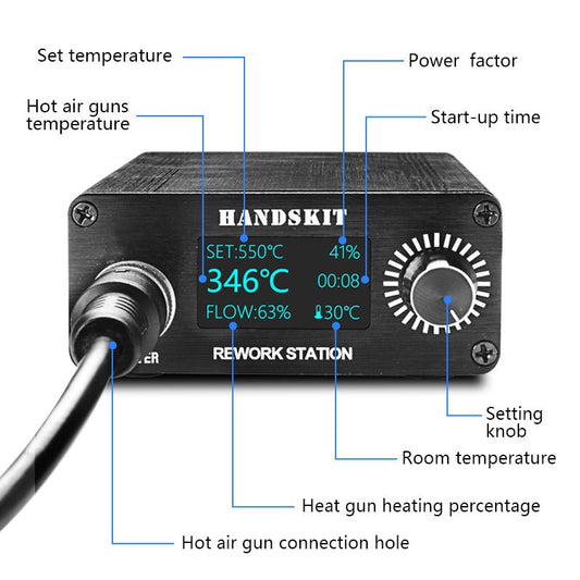 HOT AIR GUN REWORK STATION-stm858 - HANDSKIT