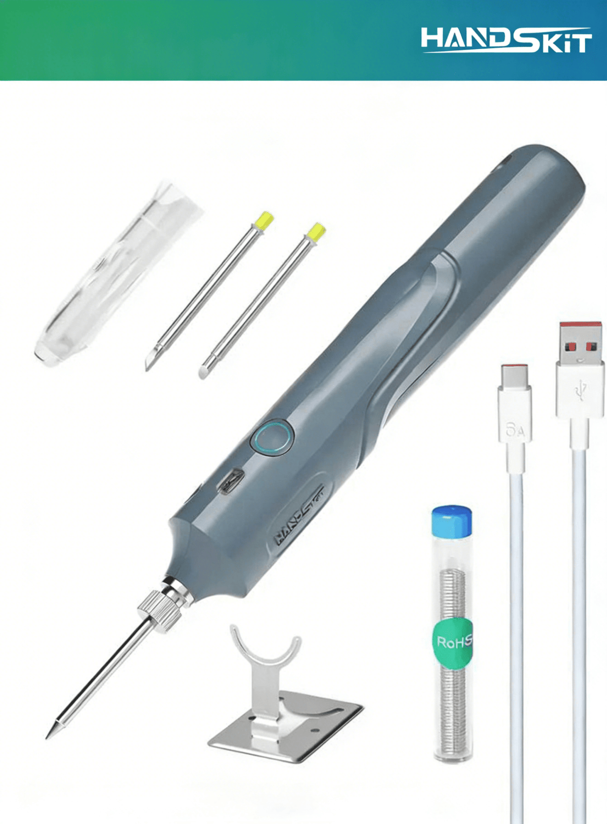 PORTABLE DETACHABLE BATTERY SOLDERING IRONON - 18650 - HANDSKIT