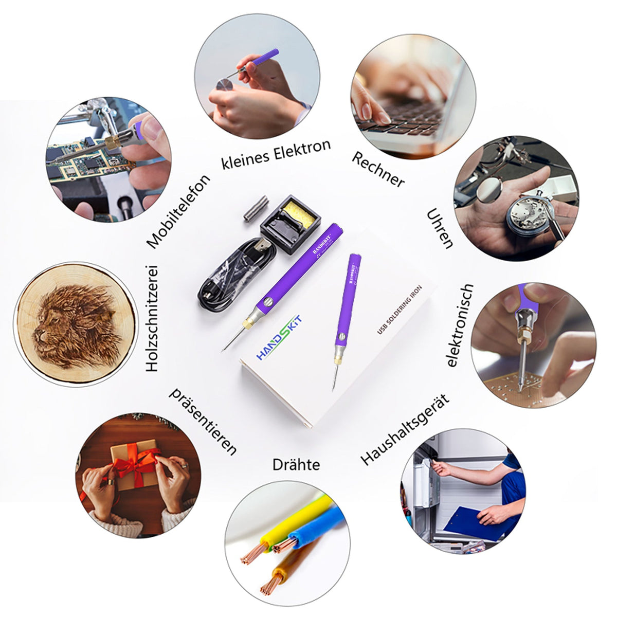 Purple Soldering Iron - B5V8W - HANDSKIT