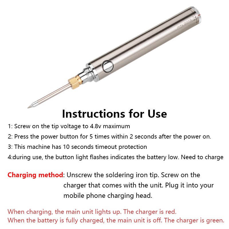 Rechargeable soldering iron - 5v - HANDSKIT