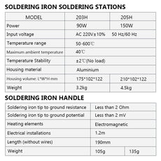 Solder Station OLED Digital Temp Adjust Repair Soldering Iron Equipment Portable Home Electronics Repair Tool Set - 203205 - HANDSKIT