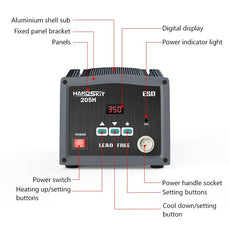 Solder Station OLED Digital Temp Adjust Repair Soldering Iron Equipment Portable Home Electronics Repair Tool Set - 203205 - HANDSKIT