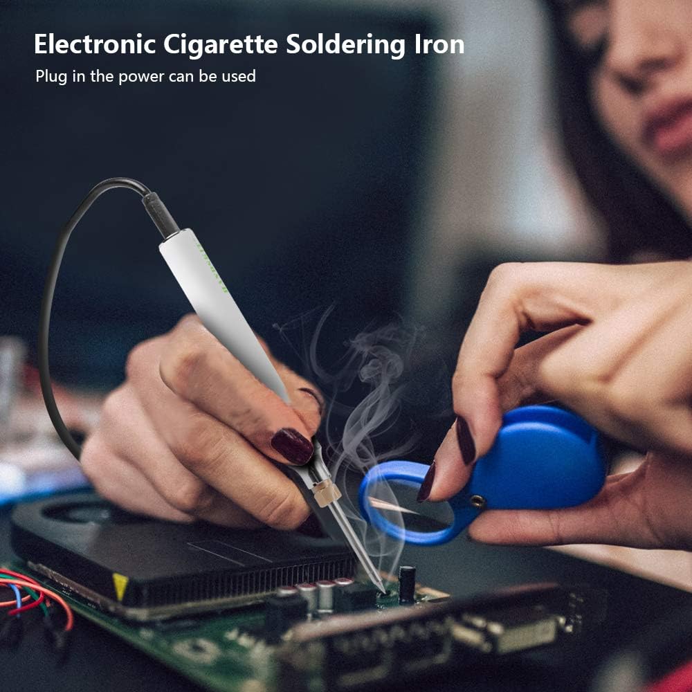 Soldering Iron Kit, HANDSKIT 8W Soldering Iron Welding Tools with Adjustable Temperature 300 - 450°C Soldering Kit with Solder Stand, Solder Wire - HANDSKIT