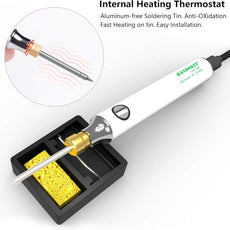 Soldering Iron Kit, HANDSKIT 8W Soldering Iron Welding Tools with Adjustable Temperature 300 - 450°C Soldering Kit with Solder Stand, Solder Wire - HANDSKIT