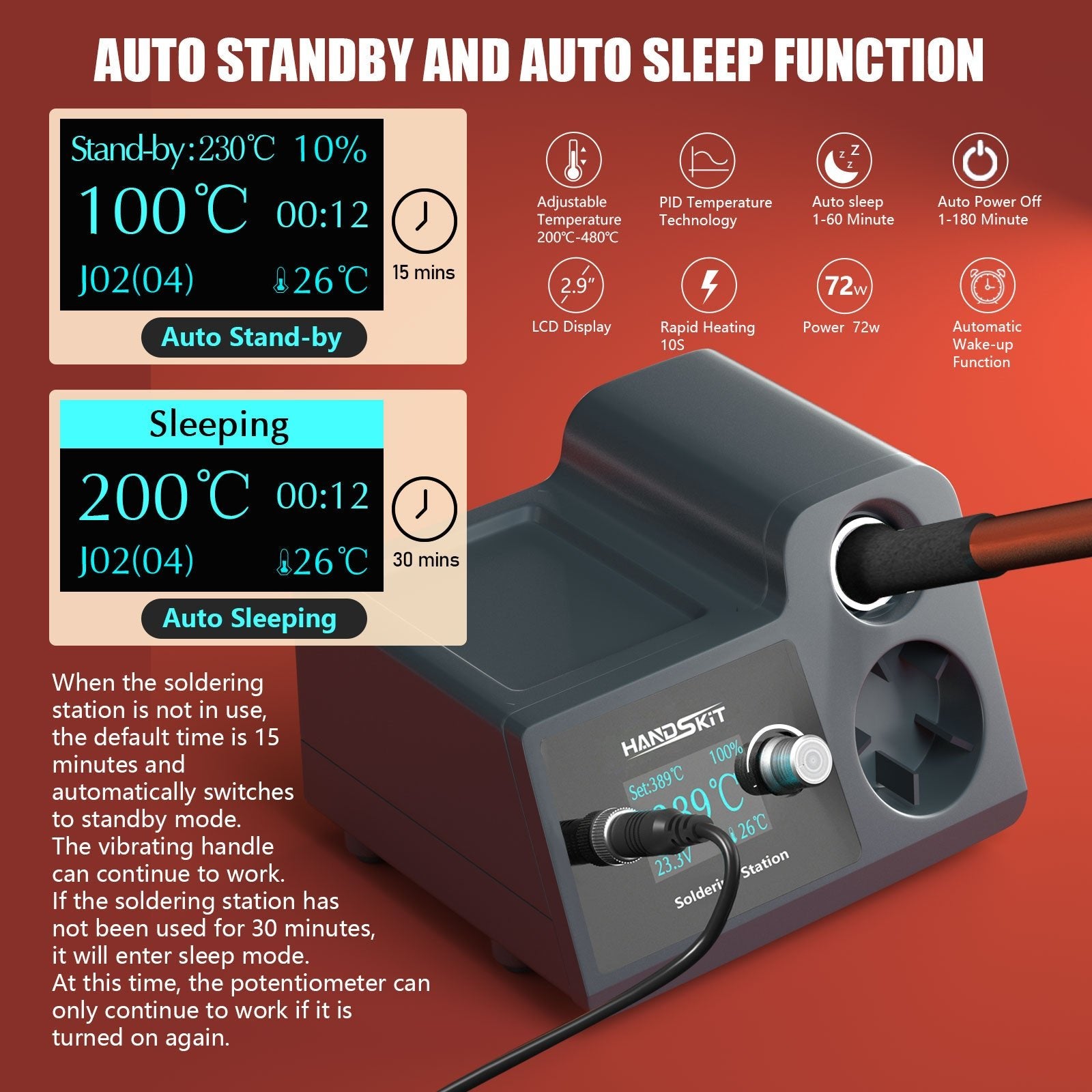 Soldering Station - Dark gray ST12A - HANDSKIT