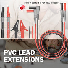 Test Leads Set HANDSKIT Double Insulated Electrical Multimeter Test Lead Kit, Test Leads Probes 4mm Banana Plug - HANDSKIT