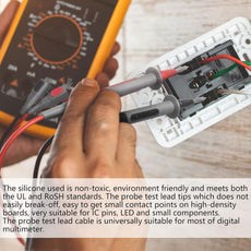 Test Leads Set HANDSKIT Double Insulated Electrical Multimeter Test Lead Kit, Test Leads Probes 4mm Banana Plug - HANDSKIT