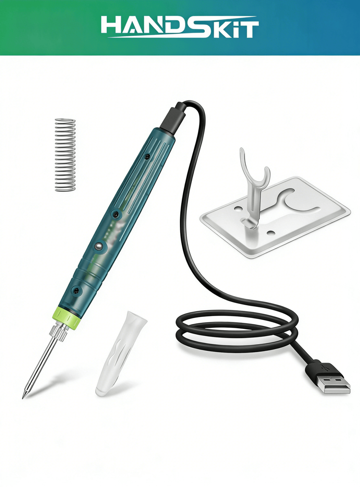 USB - POWERED SOLDERING IRON WITH RUBBER GRP - BT8U - HANDSKIT