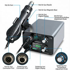 2in1 HOT AIR GUN REWORK STATION-T8